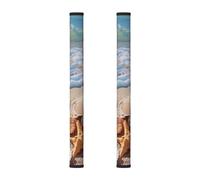AQRJLPO Refrigerator Door Handle Covers 2 Pcs, Shells on The Beach Printed Anti-Static Appliance Handles Decor Protector for Home Kitchen