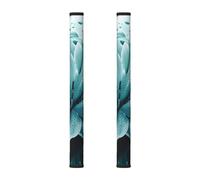 AQRJLPO Refrigerator Door Handle Covers 2 Pcs, Teal Lily Printed Anti-Static Appliance Handles Decor Protector for Home Kitchen
