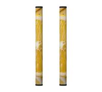 AQRJLPO Refrigerator Door Handle Covers 2 Pcs, Yellow Lemon Printed Anti-Static Appliance Handles Decor Protector for Home Kitchen