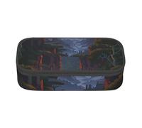 AQRJLPO Shining Overlook Prints Pencil Case Cute Pen Pencil Pouch Large Capacity Compartment Pencil Box Travel Makeup Bag for Students Girls Boys Women