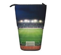 AQRJLPO Stadium Football Satdium Field Light Night Print Expandable Pencil Case Organize, Stretchable Travel Stationery & Makeup Pouch Desk Storage Box for School, Office, Travel