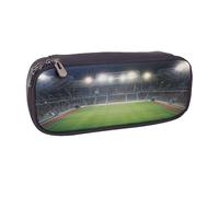 AQRJLPO Stadium Football Satdium Field Light Night Prints Flip Leather Pencil Case Cute Pen Pencil Pouch Pencil Box Travel Makeup Bag Stationery Gift for Students Girls Boys Women
