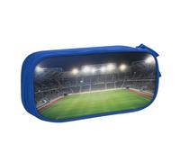AQRJLPO Stadium Football Satdium Field Light Night Prints Pencil Case for Boys Girls Large Capacity Office School Students Stationery Pouch Pencil Holder with 2 Compartments,Blue
