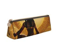 AQRJLPO Sun Old Egyptian Timeless Grace Printed Stationery Pencil Case, Cute Leather Pencil Bag Pen Case Pouch, School Stationery Organizer Makeup Bag for Boys Girls Students