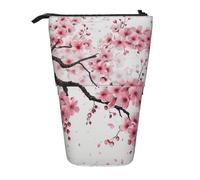 AQRJLPO Tempting Cherry Blossoms Art Print Expandable Pencil Case Organize, Stretchable Travel Stationery & Makeup Pouch Desk Storage Box for School, Office, Travel