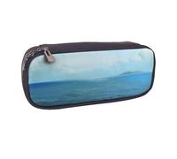 AQRJLPO The Sea Prints Flip Leather Pencil Case Cute Pen Pencil Pouch Pencil Box Travel Makeup Bag Stationery Gift for Students Girls Boys Women
