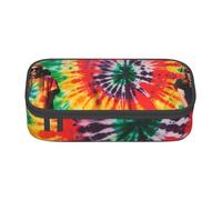 AQRJLPO Tie Dye Hippies Prints Pencil Case Cute Pen Pencil Pouch Large Capacity Compartment Pencil Box Travel Makeup Bag for Students Girls Boys Women
