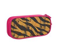 AQRJLPO Tiger Stripe Prints Pencil Case for Boys Girls Large Capacity Office School Students Stationery Pouch Pencil Holder with 2 Compartments,Pink
