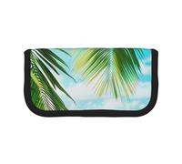 AQRJLPO Tropical Beach Plant Theme Print Canvas Pencil Case for Boys Girls Women, Cosmetic & Stationery Organizer, Zipper Desk Storage Pouch for School, Office & Travel Gifts