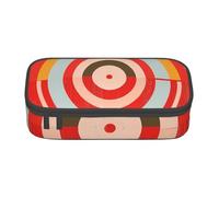 AQRJLPO Vector Design Target Prints Pencil Case Cute Pen Pencil Pouch Large Capacity Compartment Pencil Box Travel Makeup Bag for Students Girls Boys Women