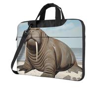 AQRJLPO Walrus Print Laptop Bag Case for Men Women, 15.6 inch Shockproof Computer Sleeve Cover for Business Travel Office School