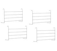 AQS INTERNATIONAL 4-Pack Metal 4 Bar Radiator Airer - Towel Clothes Airer - Dryer, Drying, Rack Rail, Lightweight, Hanging Holder airer, Space Saving Anti-Scratching End Caps (4x 4 Bar Radiator Airer)