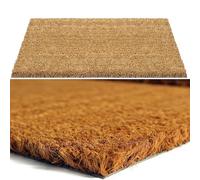 AQS INTERNATIONAL - Extra Large Natural 100% Coir Door Mat - Coconut Entrance Matting, Dirt Trapper, Non Slip Door mats PVC Backing, Outdoor & Indoor Rug, Welcome Doormat (60x90cm)