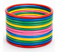 AQS INTERNATIONAL - Fitness Solid Colour Hula Hoop, Plain Plastic Hula Hoop for Kids & Beginners - Lightweight Durable Multi-color Exercise Ring for Weight Loss, Dance, Fitness & Fun