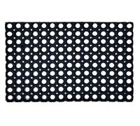 AQS INTERNATIONAL Living Coir Matting for Entrances - Door Mat Indoor/Outdoor - Natural Coir Entrance Mat, Hallyway Mat, Welcome Decorative, Dirt Scraper (60x80cm, Rubber Hollow Mat)