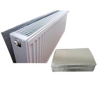 AQS INTERNATIONAL Radiator Foil Insulation Roll 5mx60cm - 3mm Thick Thermal Bubble Silver Reflective Heating Panel - Sticky Pads Inside - Energy Saver, Easy to Cut & Install ( 197"x23.6" )