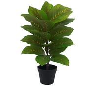 AQS INTERNATIONAL - Red Dragon Plant Realistic Large Artificial Trees Potted 60cm - Faux Green Leaves, Decorative Modern Plants for Home, Living Room, Office, Indoor & Outdoor Garden