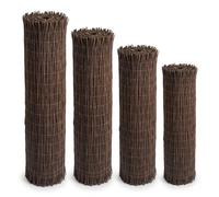 AQS INTERNATIONAL - Willow Fence Garden Screening Roll - Natural Wood Outdoor Privacy Cover - Heavy Duty Sun Protection - Lightweight Flexible Fence Panel - Balcony Terrace Patio Barrier (2M x 4M)