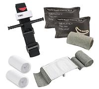 AQTAQ Tactical Tourniquet, 6" Israeli Bandage, Elastic Bandage, 12m Skimmed Gauze, First Aid Procedure to Control Blood Loss, Emergency Bandage Tourniquet