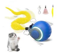 AQTELYA Interactive Cat Toy - Interactive Dog Toys, Automatic Cat Toy, USB Rechargeable, Suitable for Indoor and Outdoor - Moving Dog Toy, Cat Toys Interactive Speedy Tail 3.0 (Blue)