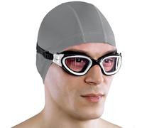 AqtivAqua Swimming Goggles Adult and Kids Goggles Kids 6-14 Men Women Swim Children Boys Girls DX-H (Black&White frame, Black case, Photochromic lens)