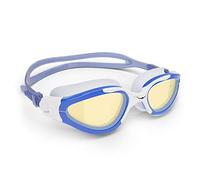 AqtivAqua Swimming Goggles - Adult & Kids - Polarized PDX Wide View - Blue Goggles + Blue Case - Includes Shock Protective Case