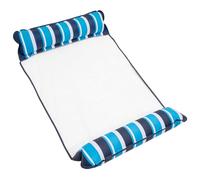 Aqua 4-in-1 Original Monterey Hammock XL Pool Float & Hammock - Multi-Purpose, Inflatable Pool Floats for Adults - Patented Thick, Non-Stick PVC Material - Navy/White Stripe