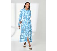 Aqua Animal Belted Button Through Shirt Dress Principles Aqua 16