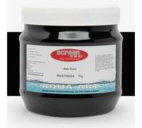 Aqua Art : Water Based Screenprinting Ink : Matt : 1000g : Black