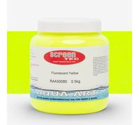 Aqua Art : Water Based Screenprinting Ink : Matt : 500g : Fluorescent Yellow