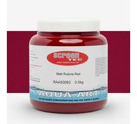 Aqua Art : Water Based Screenprinting Ink : Matt : 500g : Rubine Red