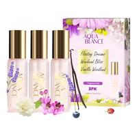 AQUA BLANCE Body Spray Set for Women, 60ml/2.1 Fluid Ounces each, Travel Size, Three Scents: Forest Vanilla, Lavender and Raspberry Jasmine.