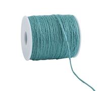Aqua blue colour Natural Jute style cord string twine 2mm x 1 Metre cut from roll