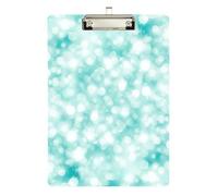 Aqua Blue Dots Clipboards Decorative Clipboard A4 Standard Size Clipboards Hardboard with Low Profile Metal Clip for Nurses, Lawyers, Doctor Offices