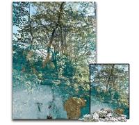 Aqua Blue Forest Jigsaw Puzzles for Adults 1000 Piece Difficult Puzzles for Adults Family Activity DIY Home Decor 1000 PCS(38x26cm)