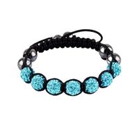 (Aqua blue) High quality amazing color 7 balls Forever Charming shamballa bracelet/shamballa disco crystal paved clay ball/beads bracelet/white/Aqua blue
