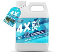 Aqua Blue Pond Dye 4X Concentrate, Lake & Pond Dye Blue for Aqua Blue Water, Ideal Pond Blue Dye & Lake Colorant, Aquashade Pond Dye That Protects Against Sunlight, Safe for Fish & Wildlife, 32 oz