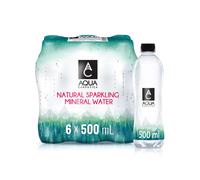 AQUA Carpatica 500ml x 6 Pure Natural Sparkling Mineral Water for Optimal
