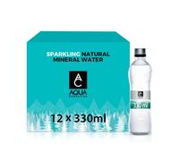 AQUA Carpatica Sparkling Mineral Water, 330ml x 12, Nitrate-Free