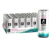 AQUA Carpatica Sparkling Natural Mineral Water, 330ml Aluminum Cans (Pack of 24) | NEW | Pure Sparkle On-the-Go |Rich in minerals, Electrolytes, Low Sodium, 0 Calories