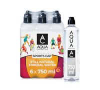 AQUA Carpatica Sports Cap 750ml x 6 - Pure Natural Still Mineral Water for Active Hydration, Virtually Nitrate-Free, Low Sodium, Naturally Alkaline, Enhanced Natural Electrolytes for Peak Performance