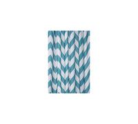 Aqua Chevron Textile Shower Curtain with Hygiene 'N' Clean