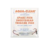 Aqua-Clear, Spade Fish Snelled Hooks, Size 1 Ultrapoint Red Hooks, Dual T-Standoffs, 30 lb / 13.6 kg Triple Fish Fluorocarbon 36 in / 91.4 cm, 1 pc