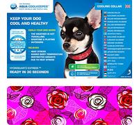 Aqua Coolkeeper collar roses xs