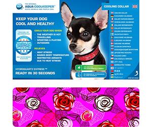 Aqua Coolkeeper cooling collar - Roses - XXS