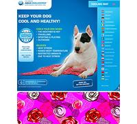 Aqua Coolkeeper Mat for Dogs Medium Size Roses Pattern 60cm X 50cm