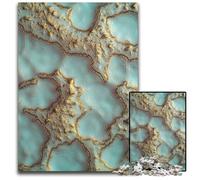 Aqua Coral Reef Abstract 1000 Piece Jigsaw Puzzles for Adults Paper Jigsaw Puzzles Interactive Family Game Brain Challenge Educational Toy 1000 PCS(38x26cm)