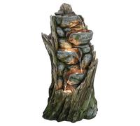 Aqua Creations Albany Rock & Wood Falls Wood Effect Solar Powered Water Feature