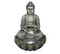 Aqua Creations Grey Sitting Buddha Oriental Mains Power Water Feature With Care Kit