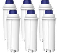 AQUA CREST Coffee Machine Water Filter, Replacement for De'Longhi® DLSC002, SER3017 & 5513292811 - Including Versions of ECAM, Esam, ETAM Series (6)